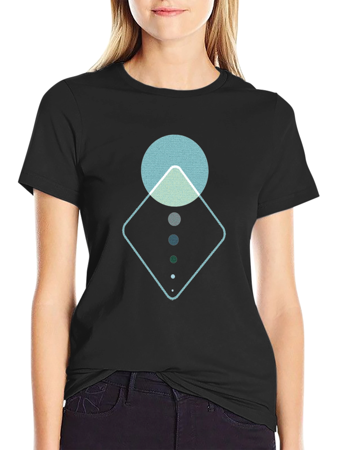 Geometric Graphic Tee - Modern Minimalist Design