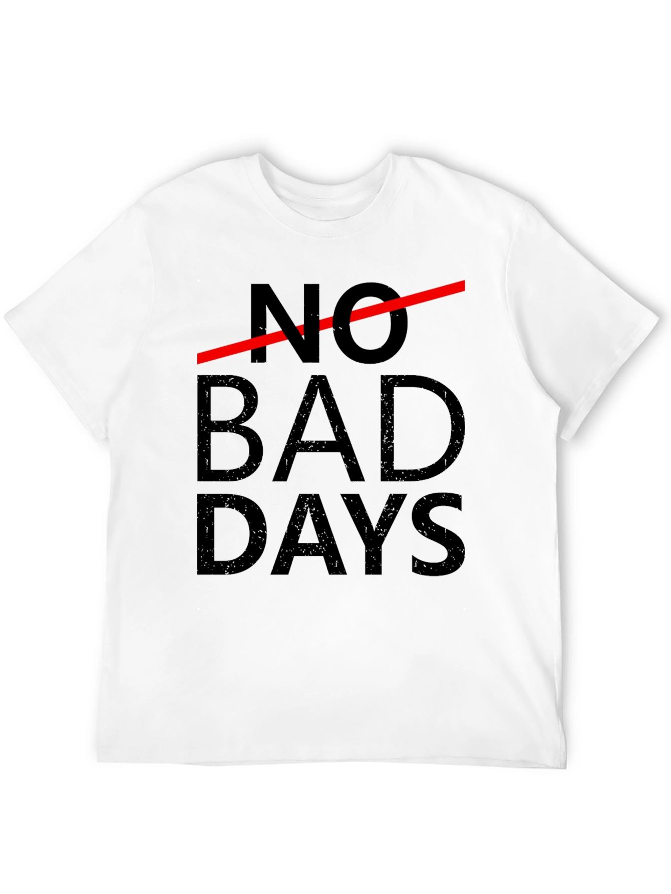 No Bad Days Graphic Tee - Black Cotton T-Shirt