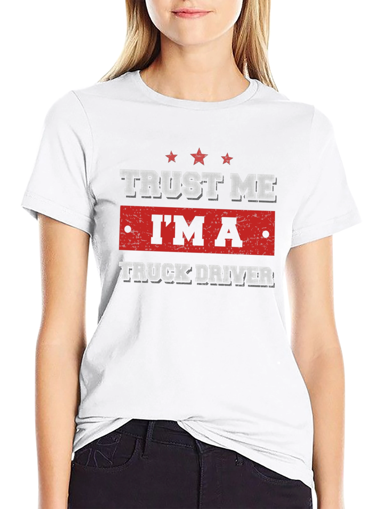 Trust Me Im A Truck Driver Black T-Shirt