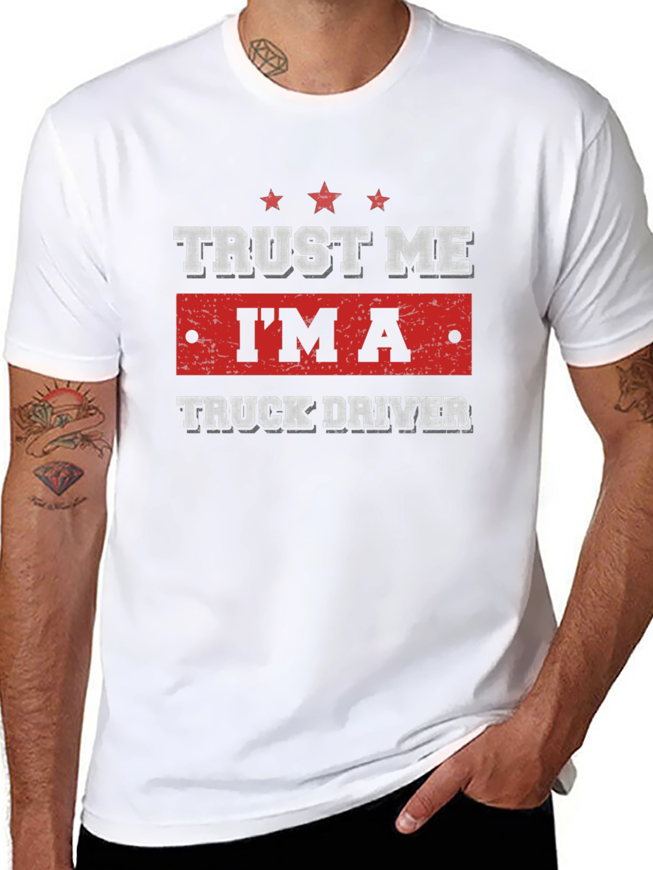 Trust Me Im A Truck Driver Black T-Shirt