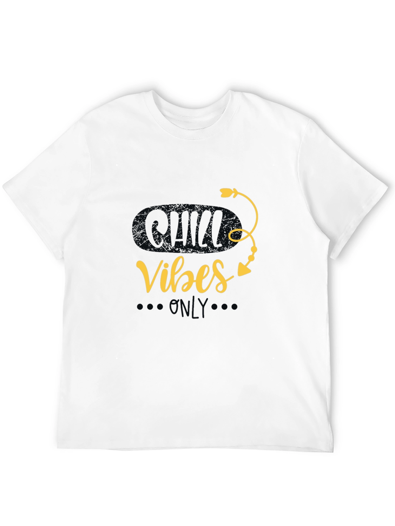 Chill Vibes Only Graphic Tee - Casual Black T-Shirt
