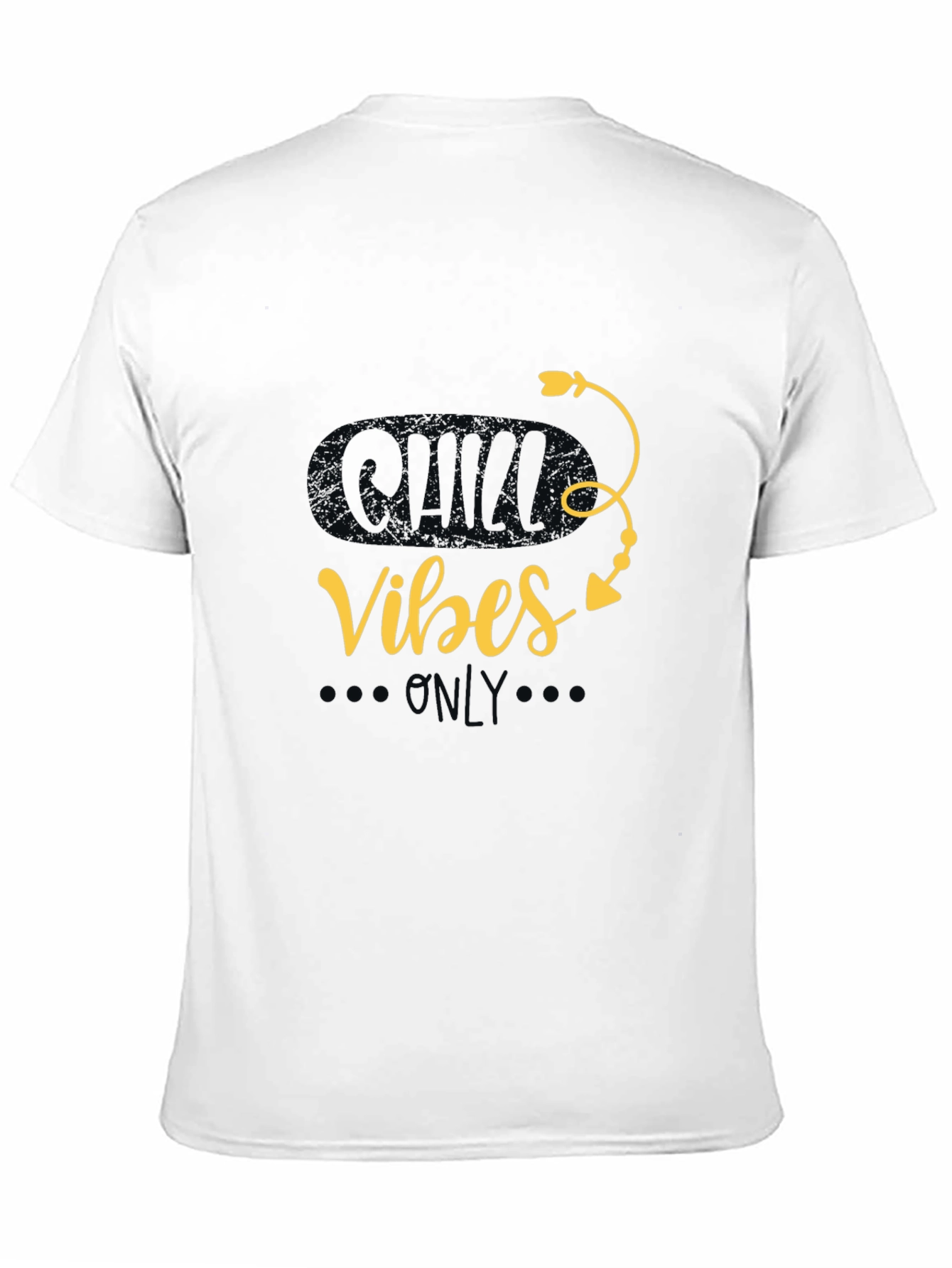 Chill Vibes Only Graphic Tee - Casual Black T-Shirt