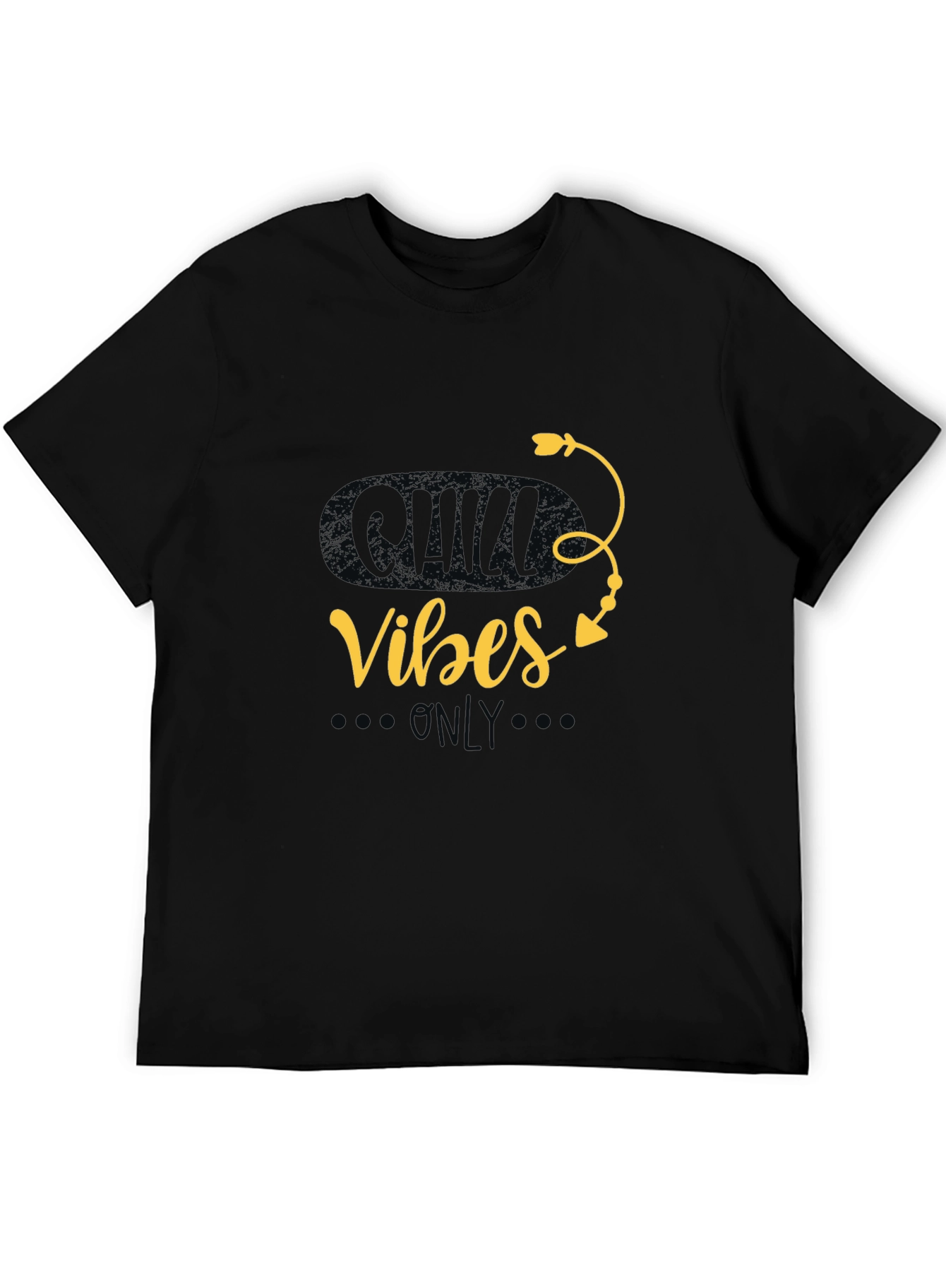 Chill Vibes Only Graphic Tee - Casual Black T-Shirt