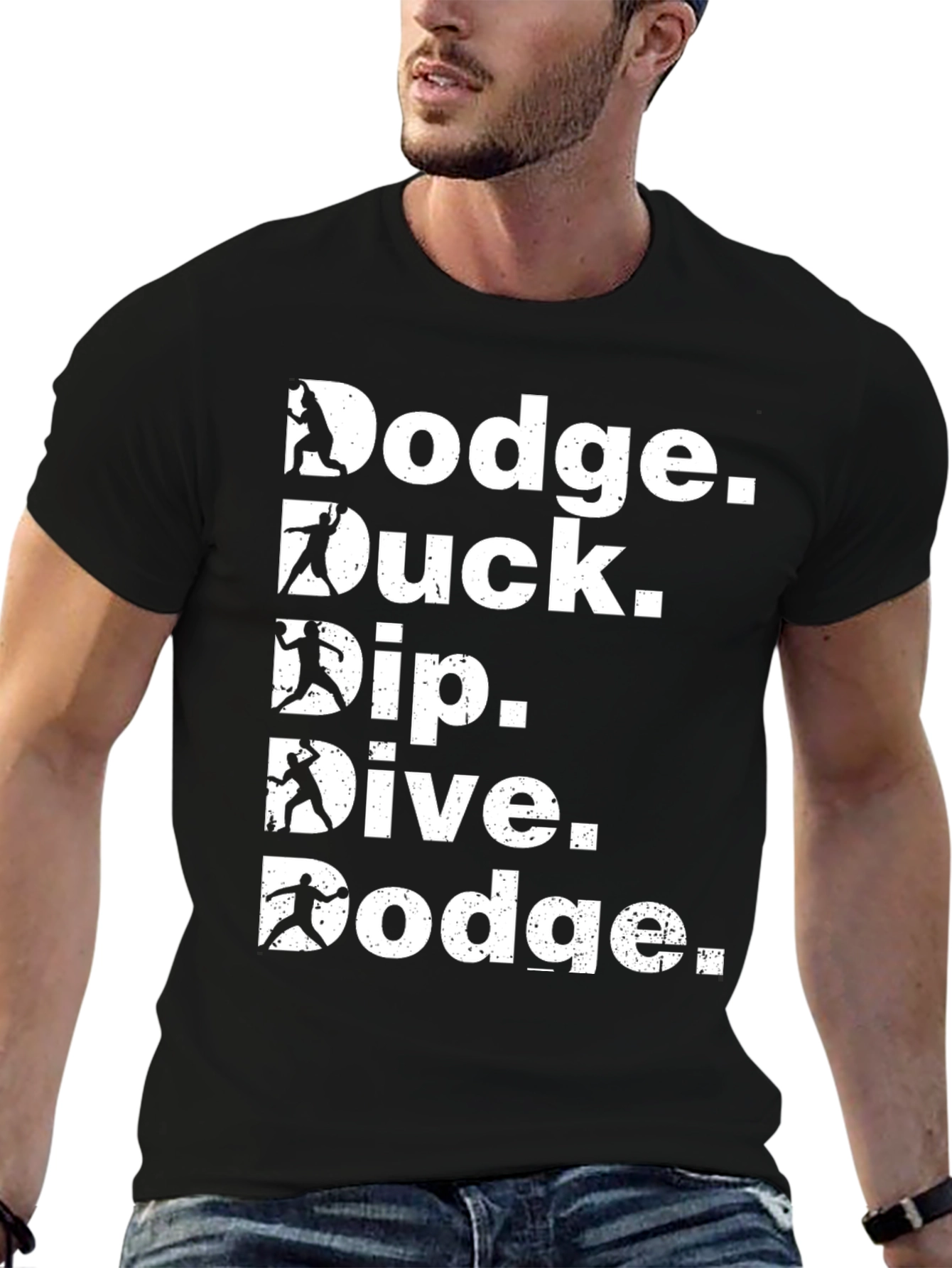 Dodgeball T-Shirt - Dodge Duck Dip Dive Dodge