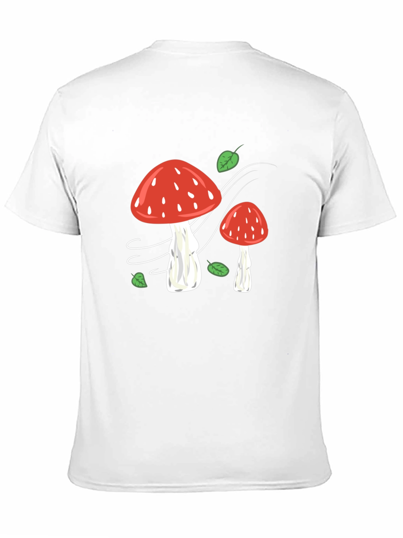 Mushroom Print Black T-Shirt - Whimsical Style