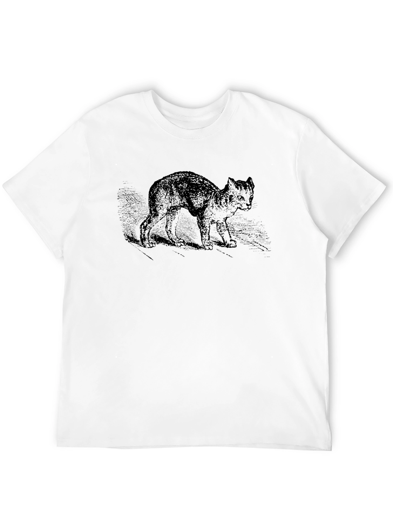 Black Cat Graphic Tee - Unisex Cotton T-Shirt