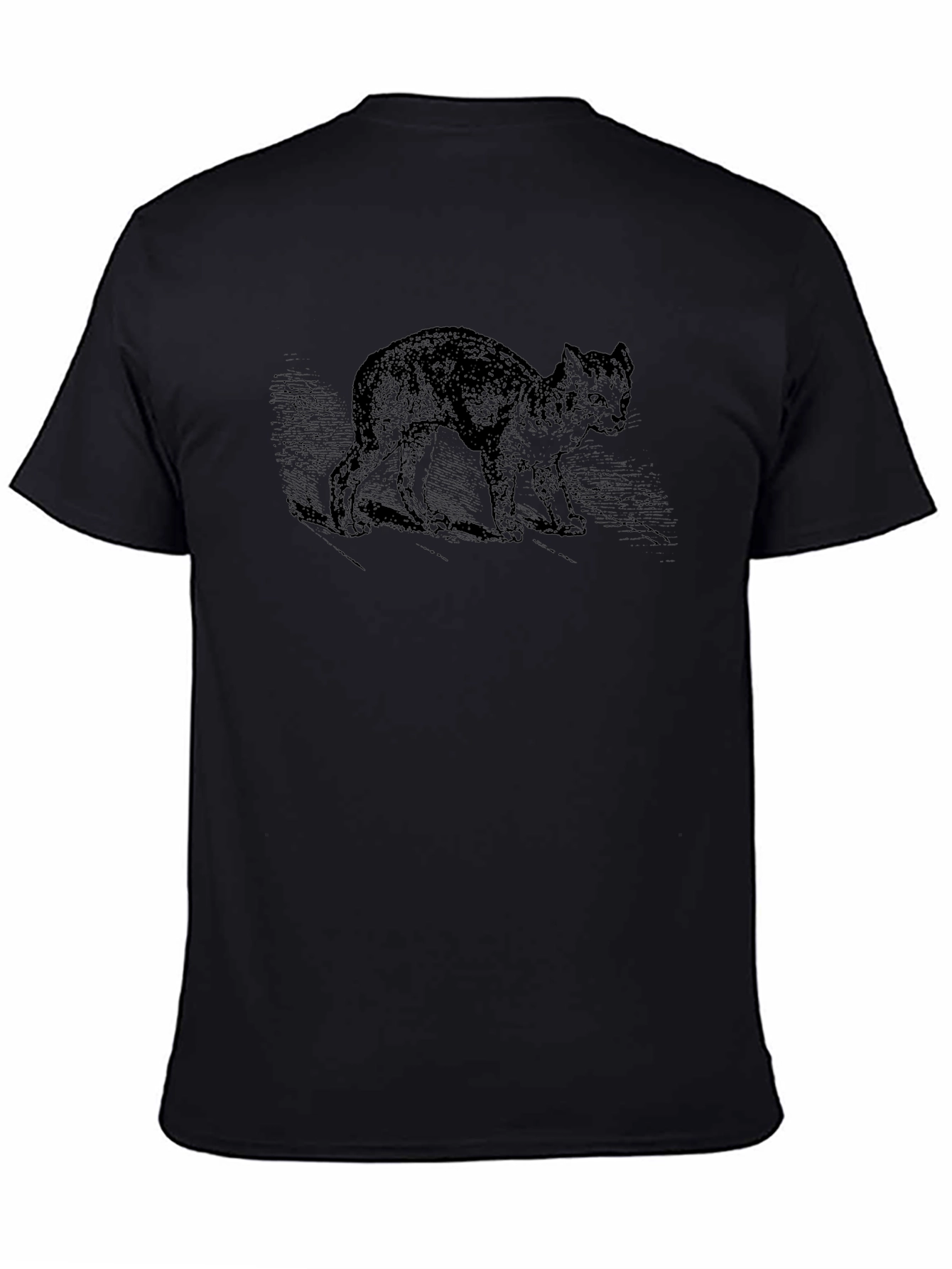 Black Cat Graphic Tee - Unisex Cotton T-Shirt