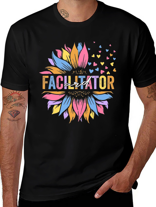 Facilitator Sunflower Graphic Tee - Black Unisex Shirt