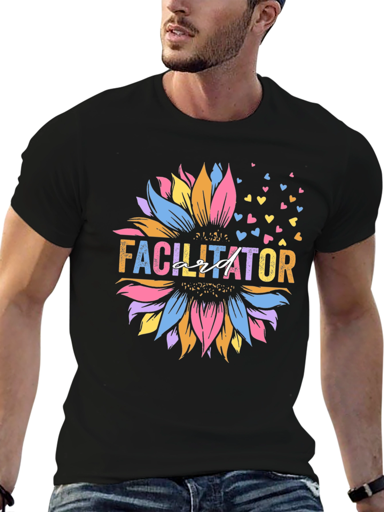 Facilitator Sunflower Graphic Tee - Black Unisex Shirt