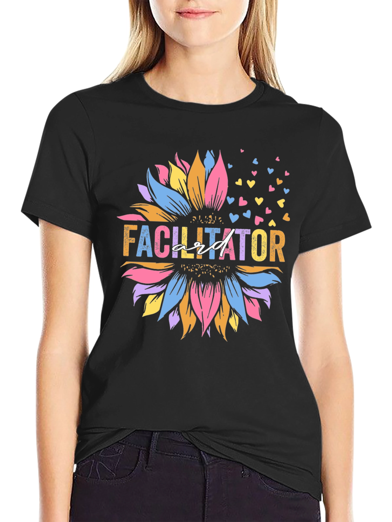 Facilitator Sunflower Graphic Tee - Black Unisex Shirt