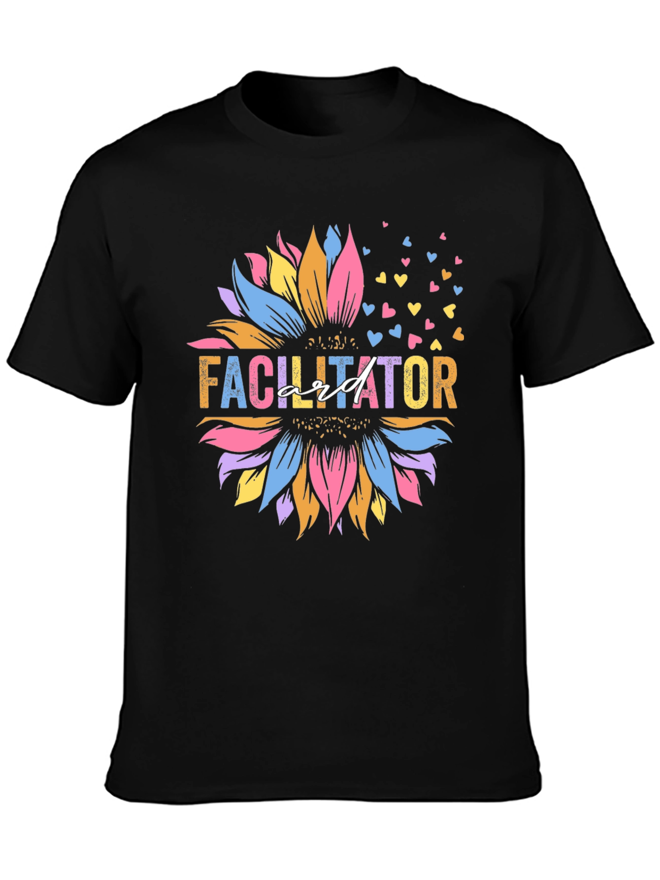 Facilitator Sunflower Graphic Tee - Black Unisex Shirt