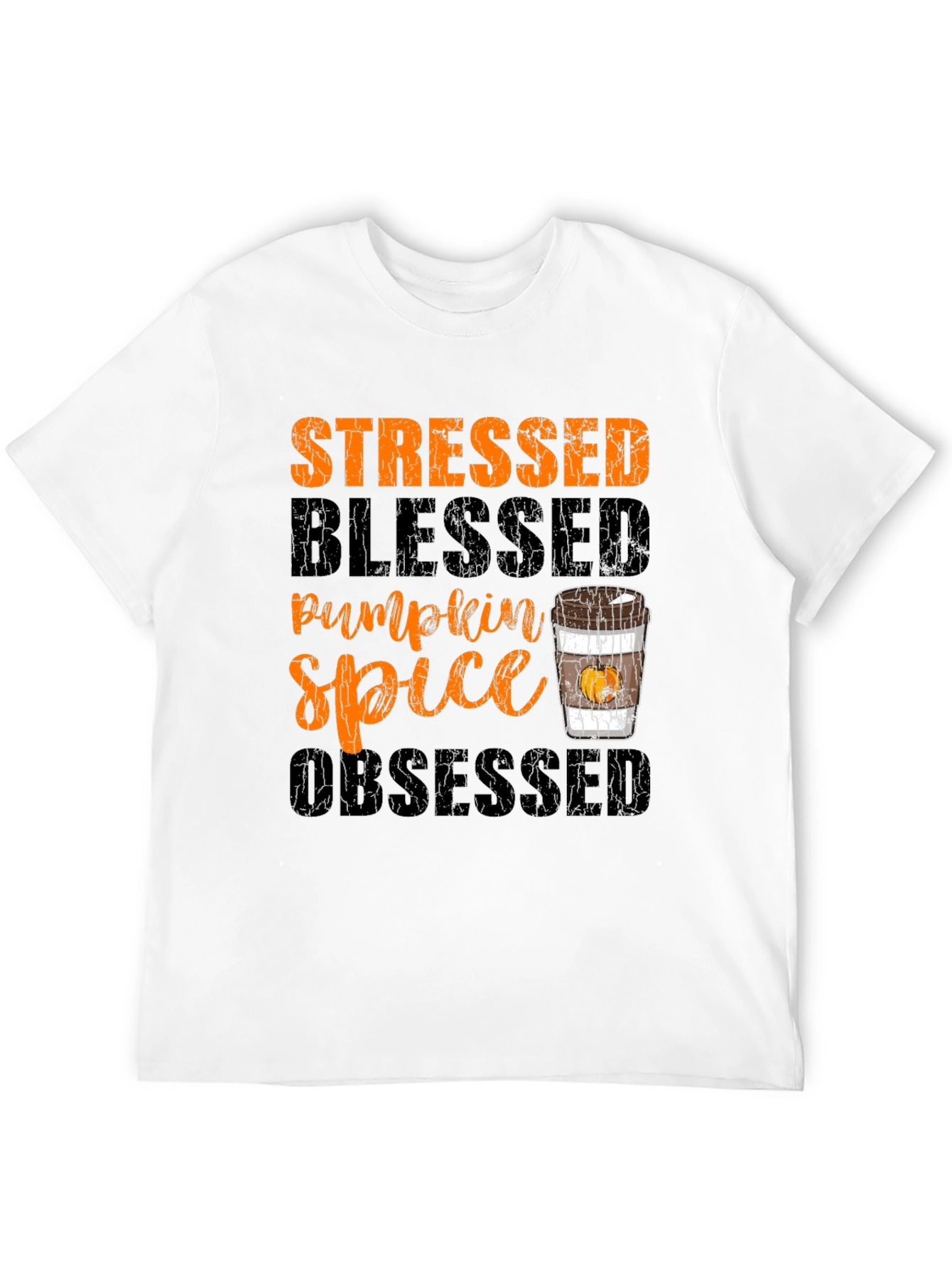 Stressed Blessed Pumpkin Spice Obsessed T-Shirt