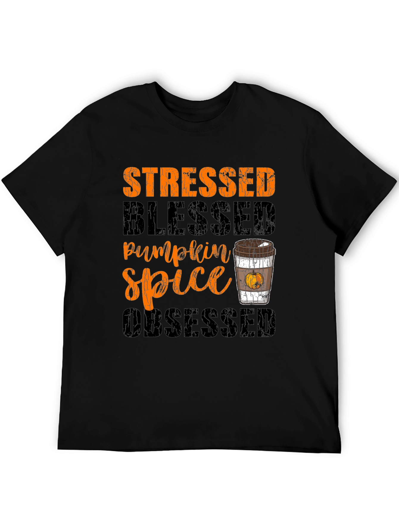 Stressed Blessed Pumpkin Spice Obsessed T-Shirt