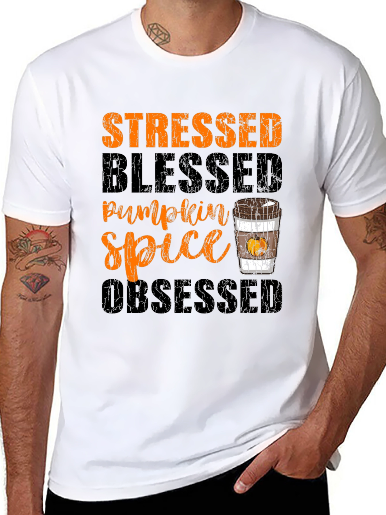Stressed Blessed Pumpkin Spice Obsessed T-Shirt