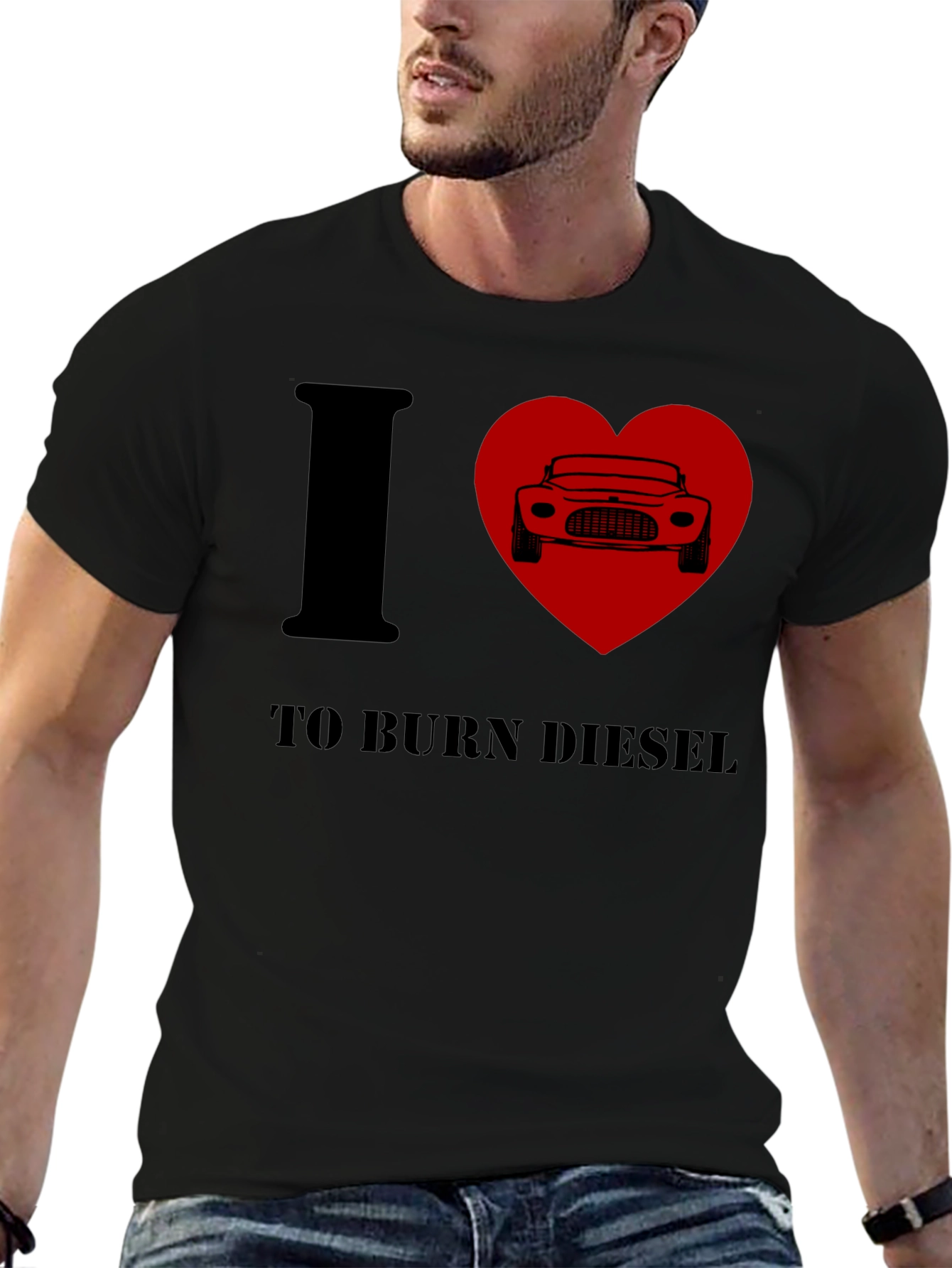 I Heart To Burn Diesel T-Shirt - Black