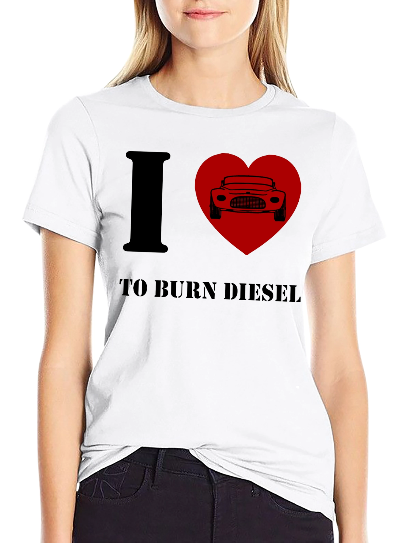 I Heart To Burn Diesel T-Shirt - Black