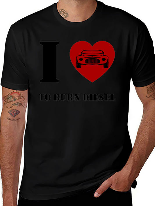I Heart To Burn Diesel T-Shirt - Black