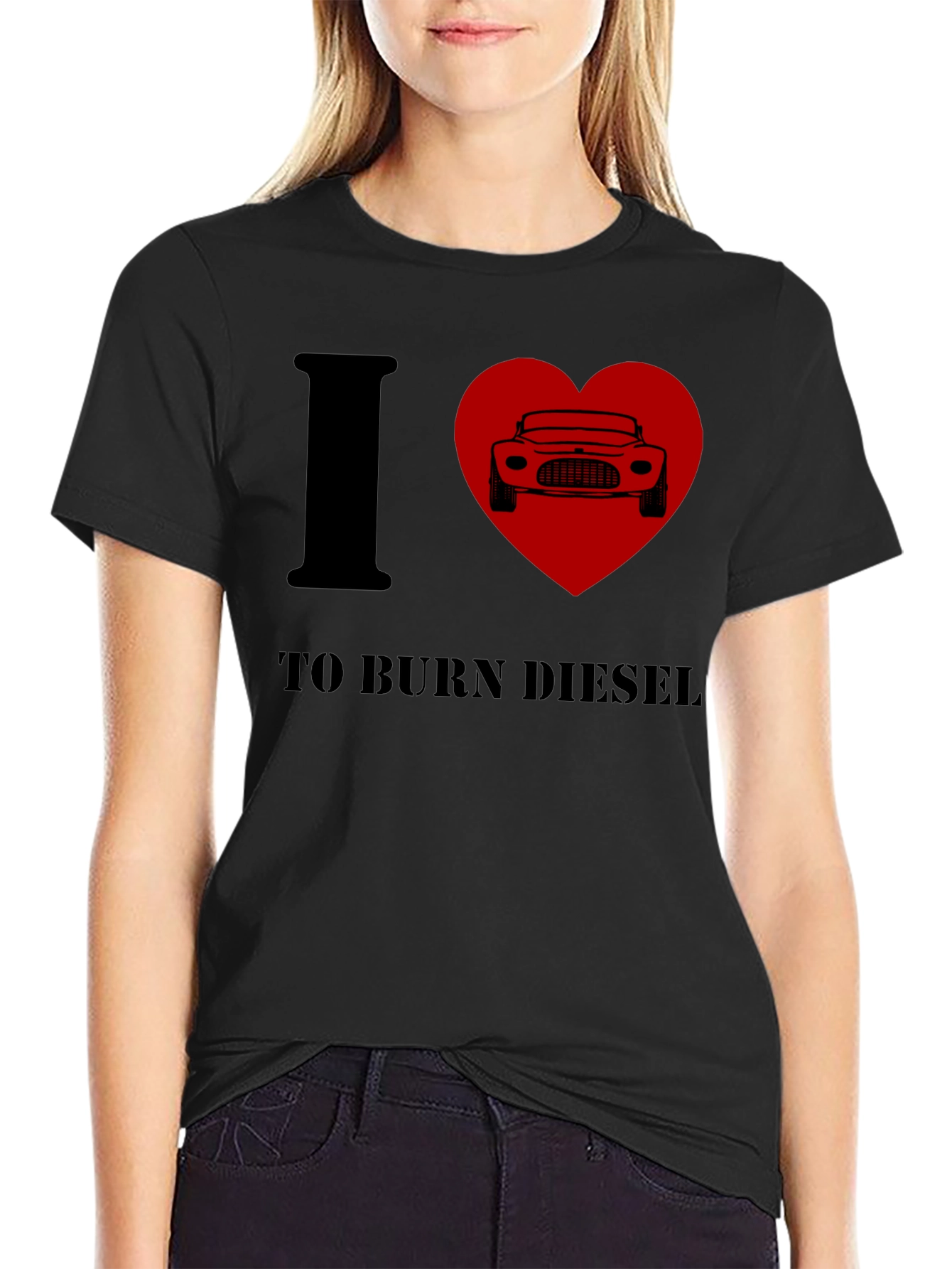 I Heart To Burn Diesel T-Shirt - Black