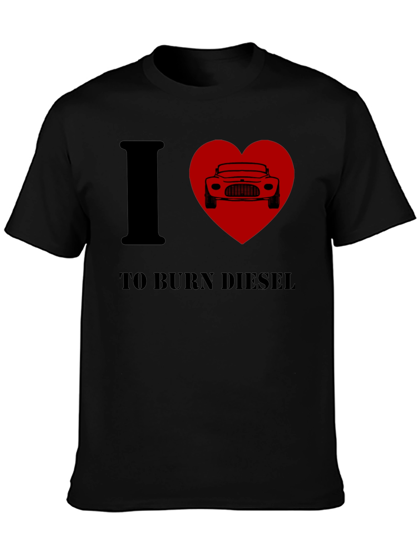 I Heart To Burn Diesel T-Shirt - Black