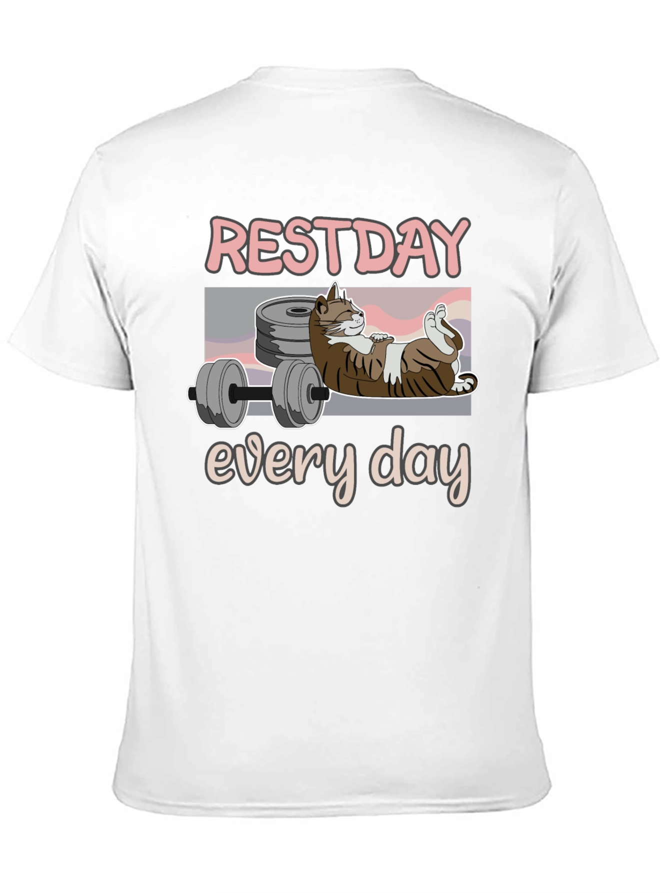 Rest Day Every Day Funny Cat Workout T-Shirt