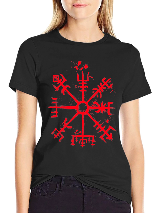 Viking Compass Black Graphic Tee