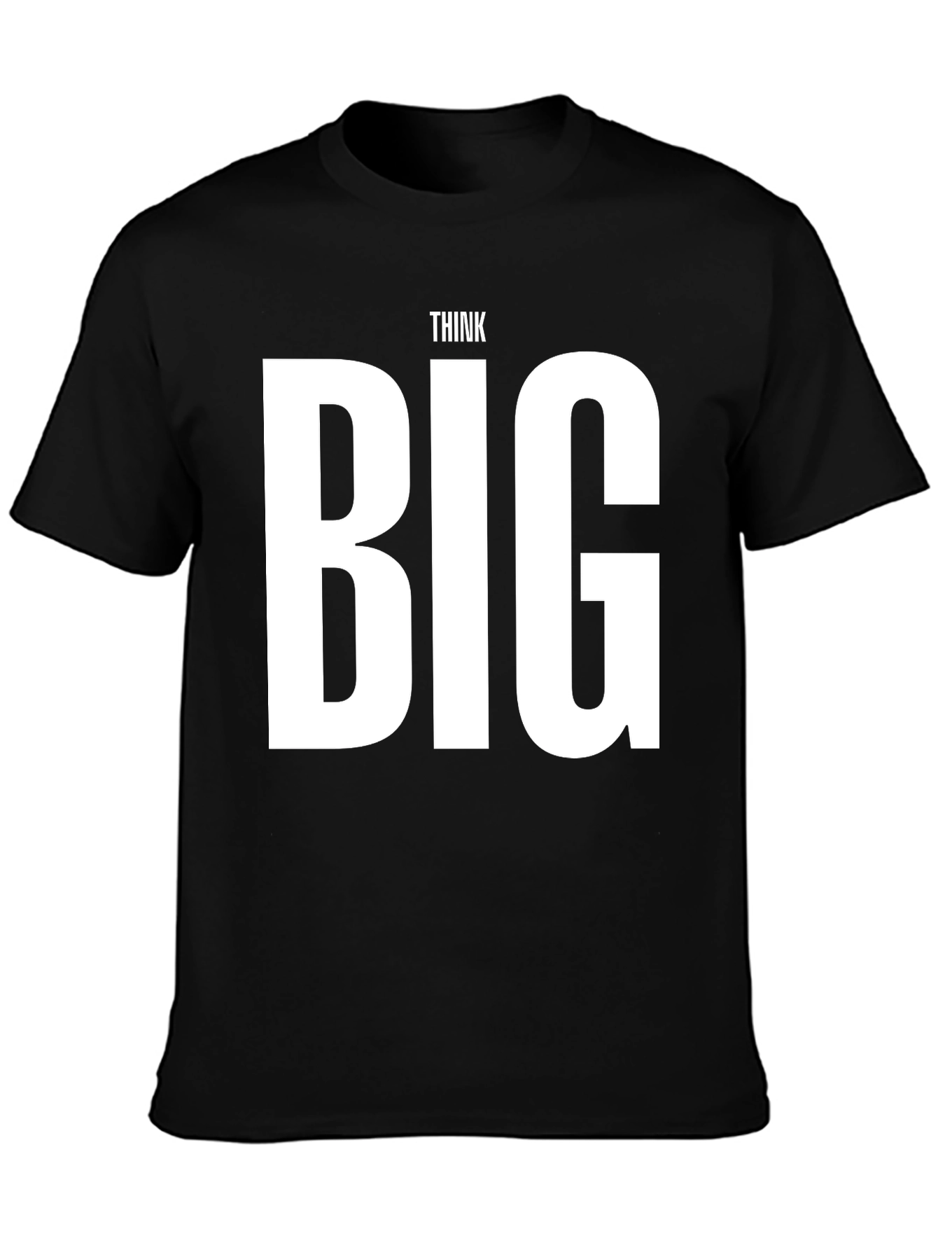 Think Big Graphic Tee - Motivational Black T-Shirt