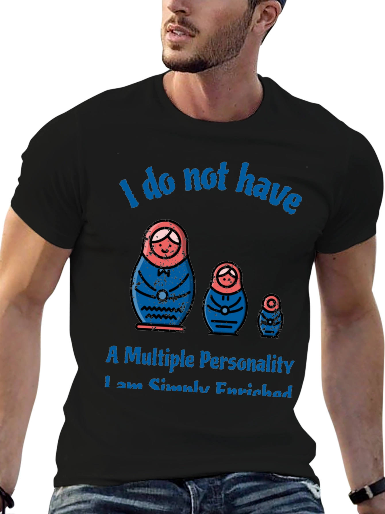 Matryoshka Doll Multiple Personality Graphic T-Shirt
