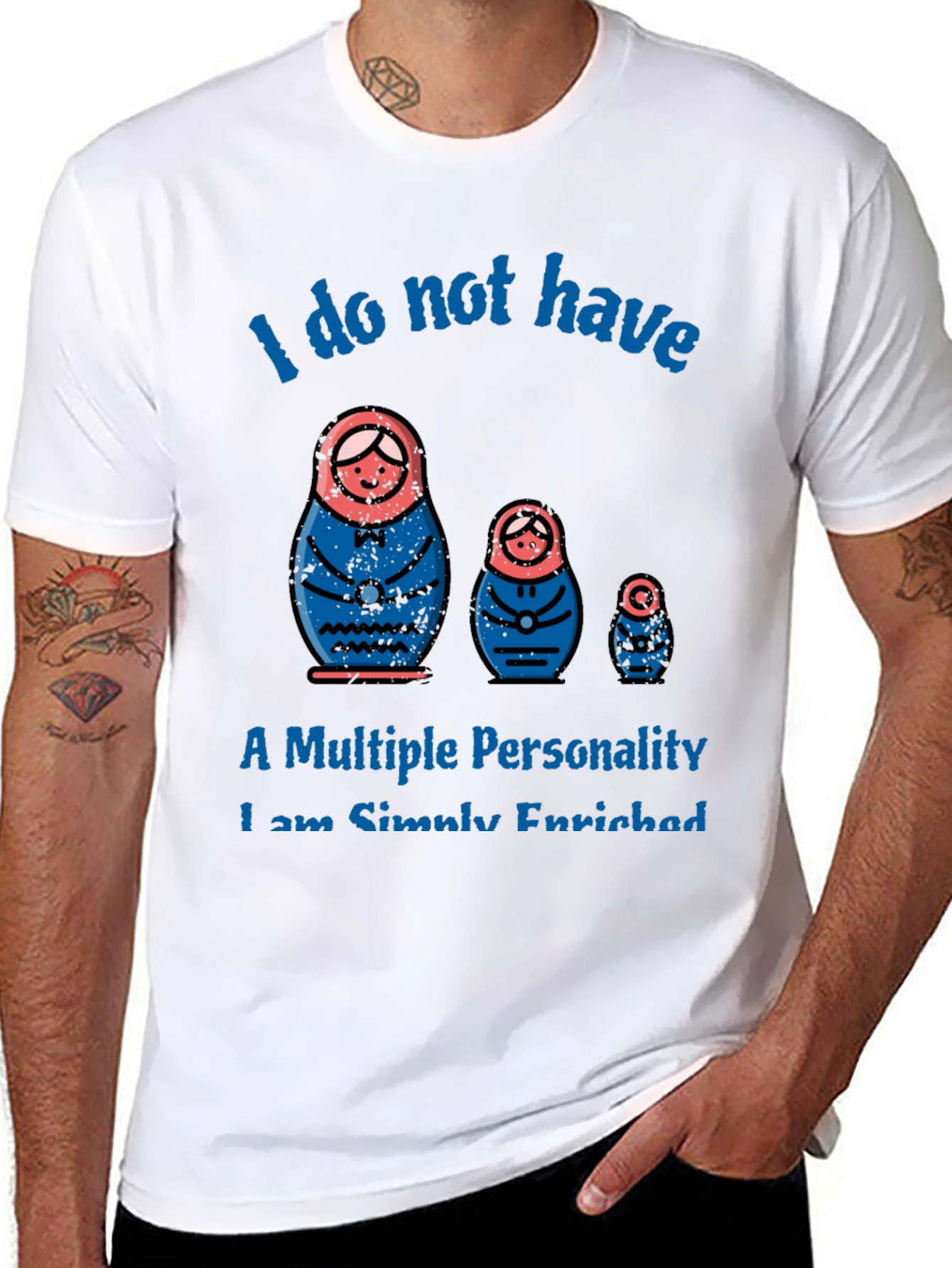 Matryoshka Doll Multiple Personality Graphic T-Shirt