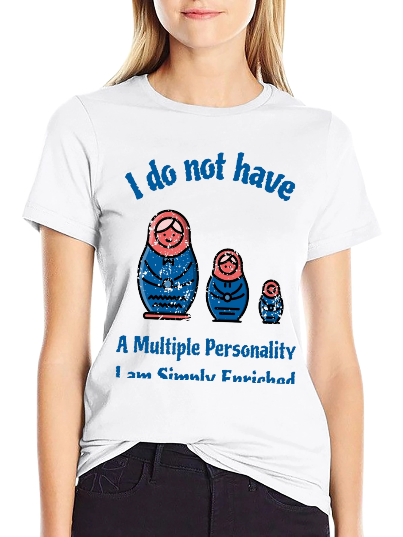 Matryoshka Doll Multiple Personality Graphic T-Shirt