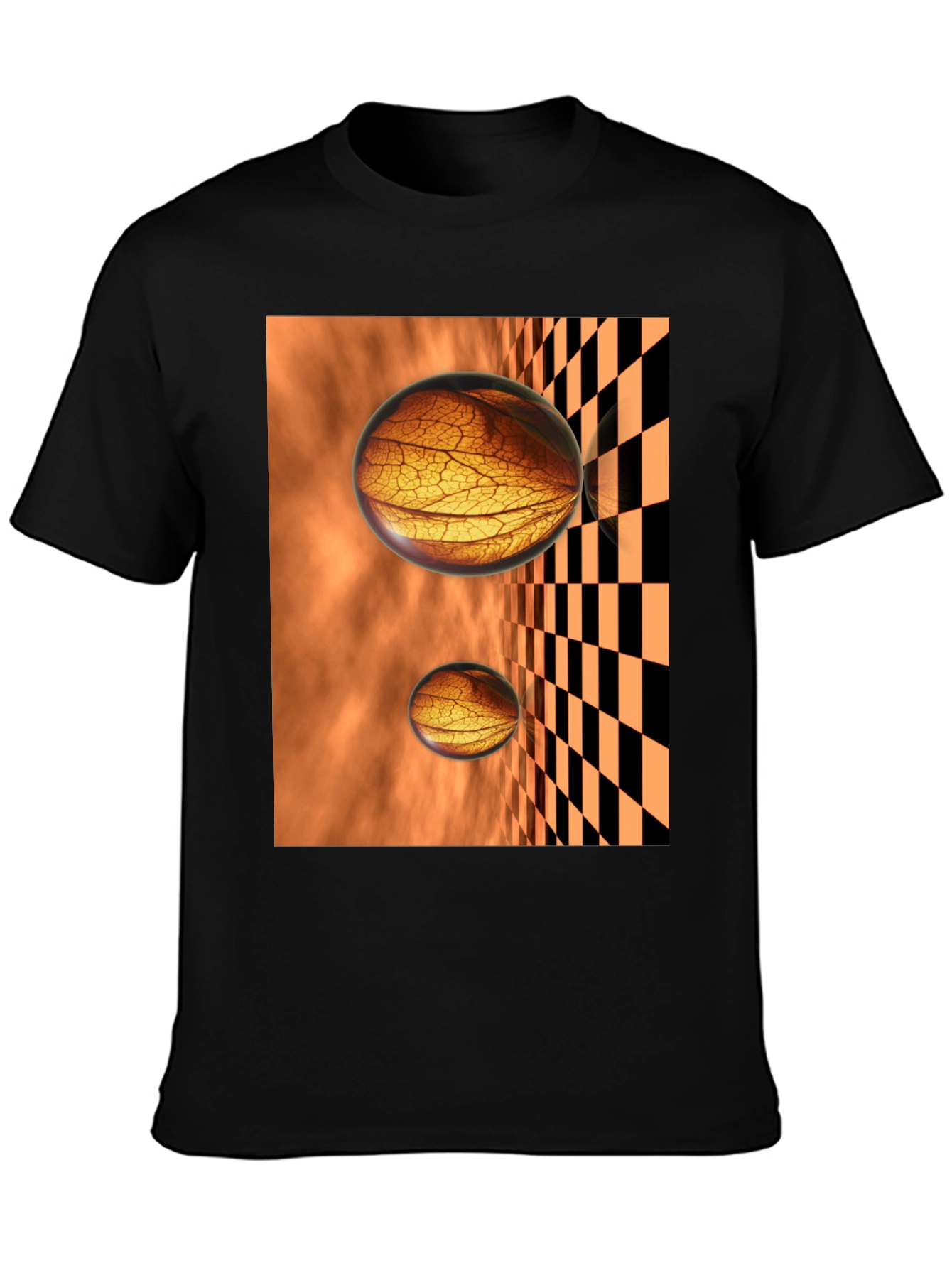 Abstract Sphere Graphic Tee - Black