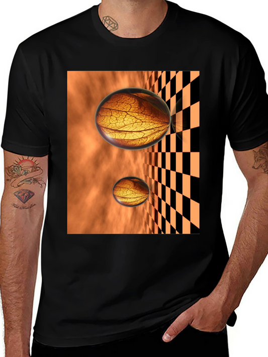 Abstract Sphere Graphic Tee - Black