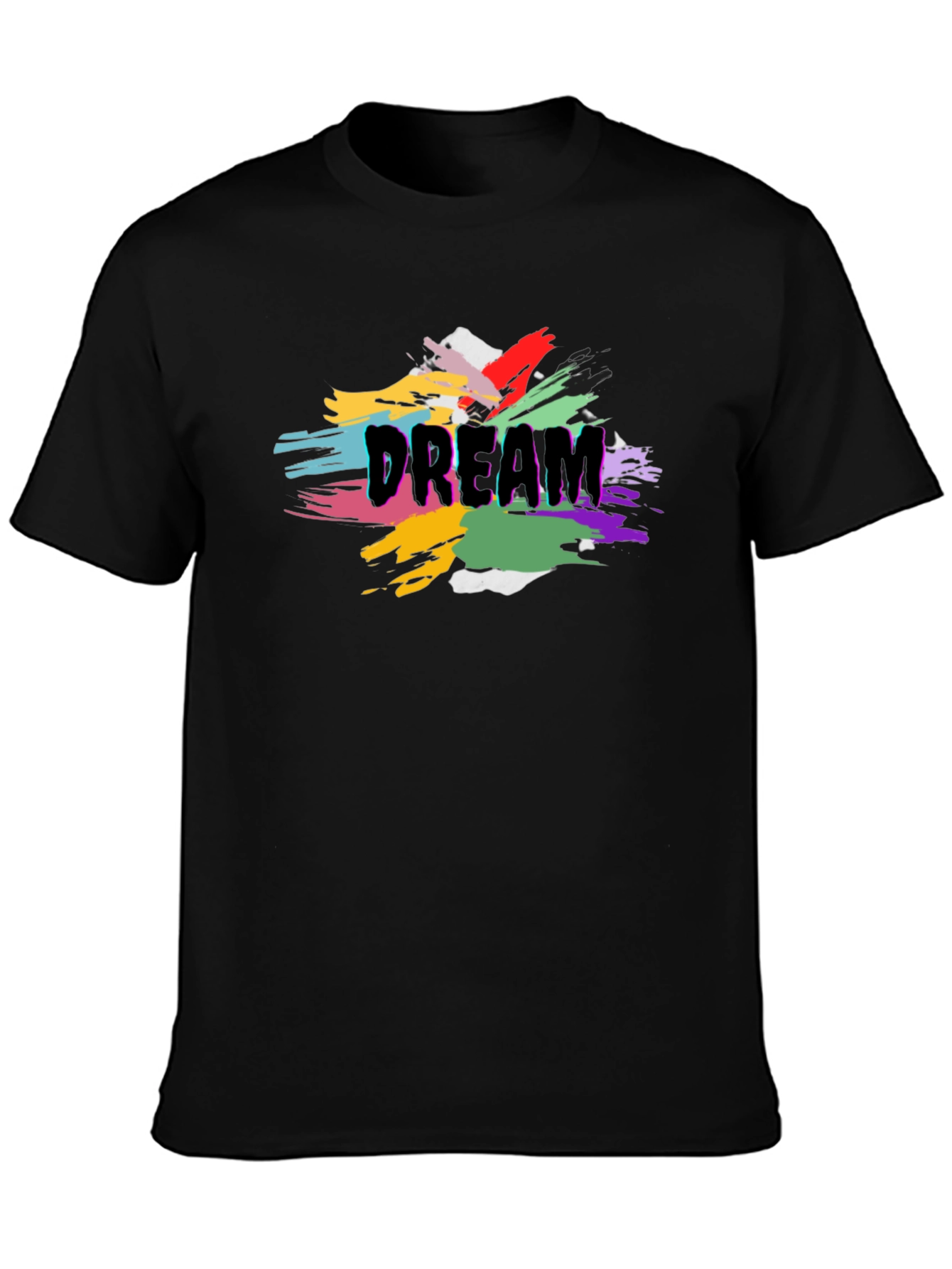 Dream Graphic Tee - Mens Black Cotton T-Shirt