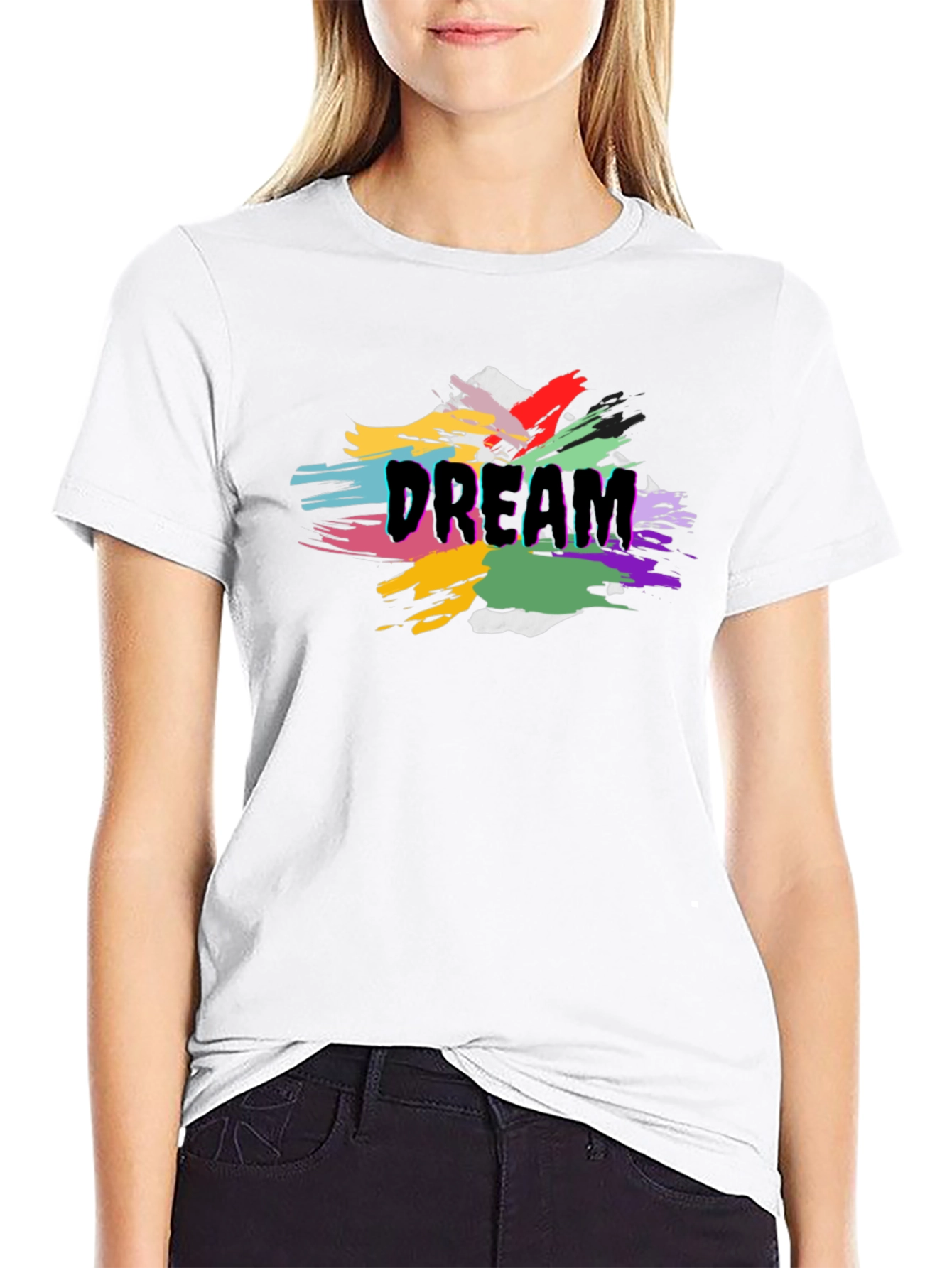 Dream Graphic Tee - Mens Black Cotton T-Shirt