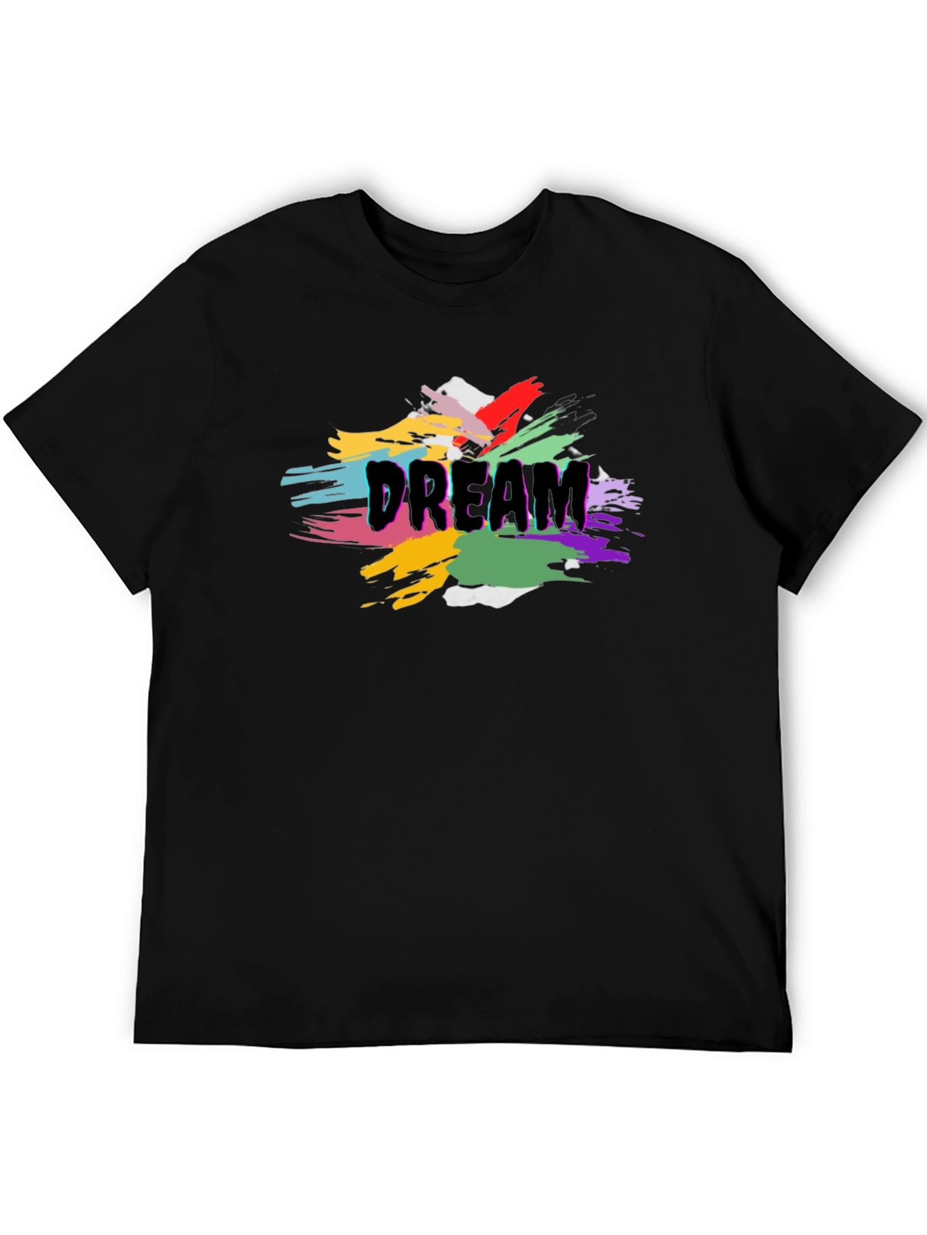 Dream Graphic Tee - Mens Black Cotton T-Shirt