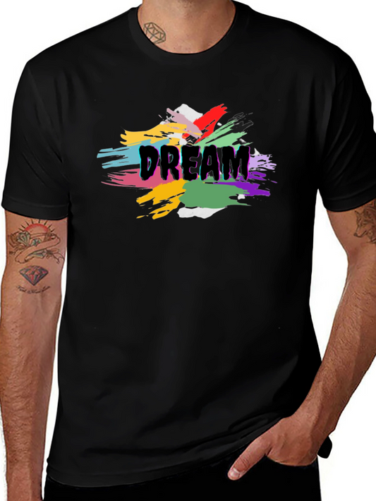 Dream Graphic Tee - Mens Black Cotton T-Shirt