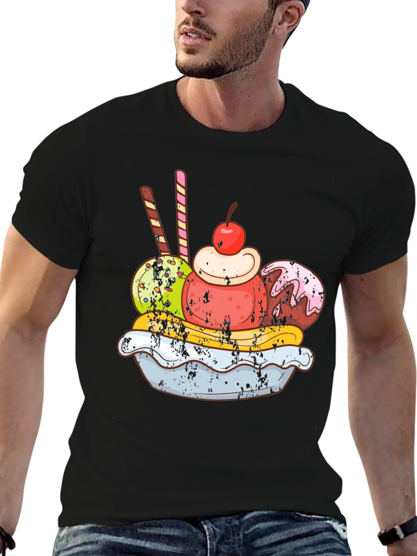 Ice Cream Sundae Graphic Tee - Tasty Design