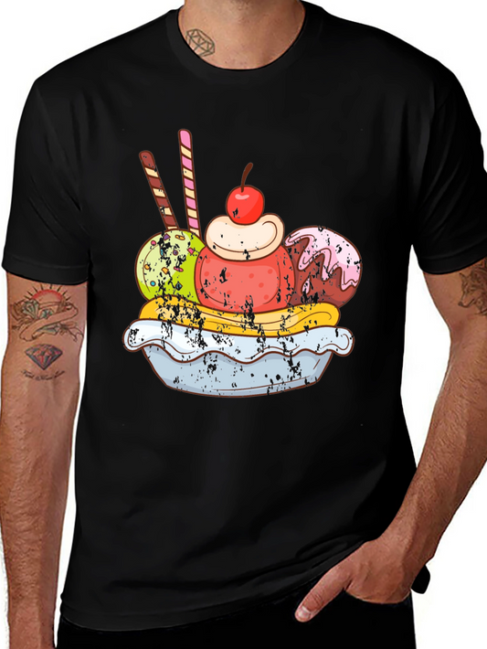 Ice Cream Sundae Graphic Tee - Tasty Design