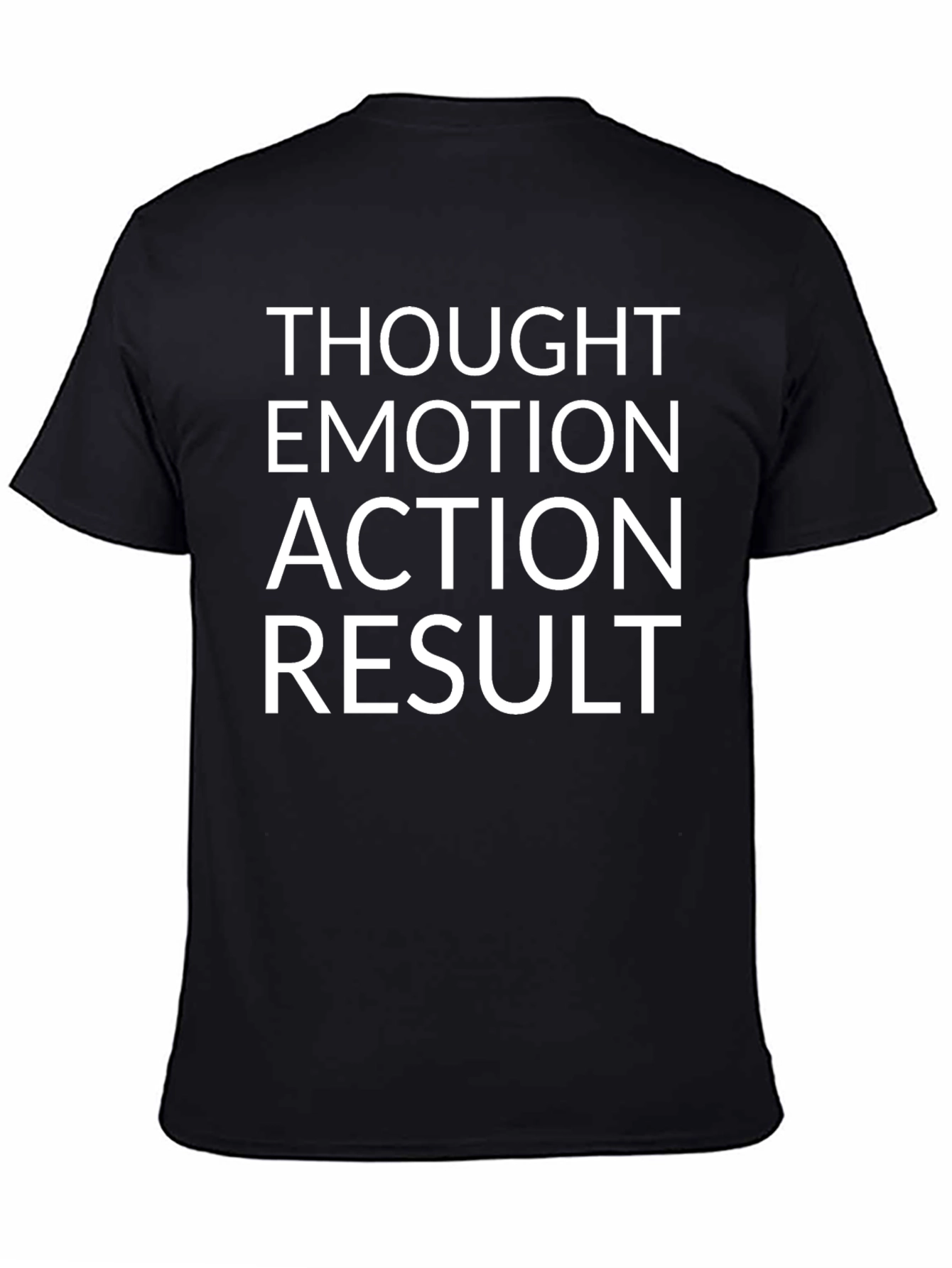 Thought Emotion Action Result Black T-Shirt