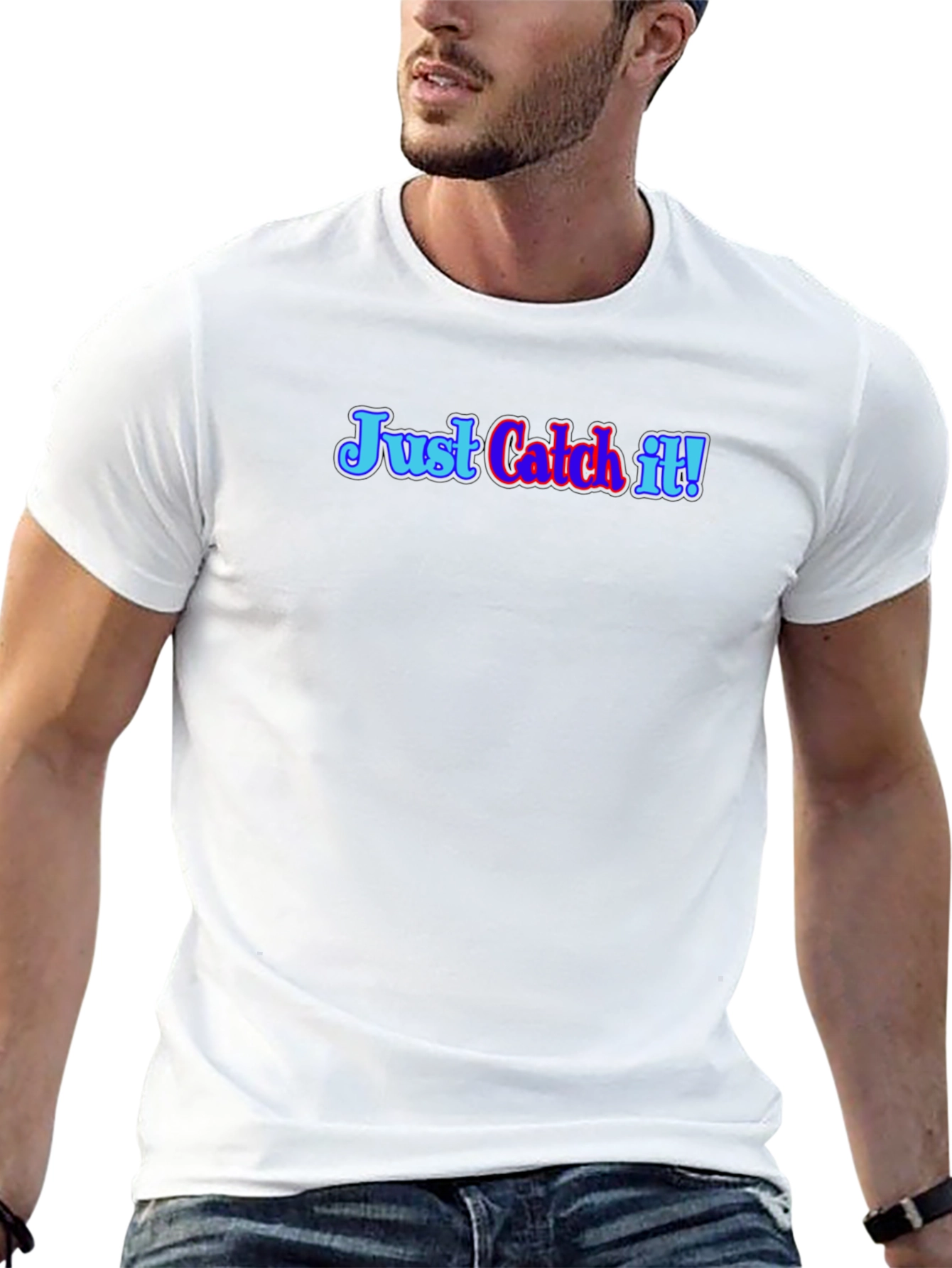 Just Catch It! Black Graphic Tee