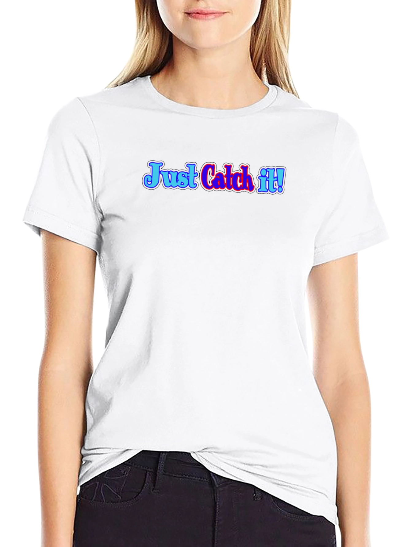 Just Catch It! Black Graphic Tee