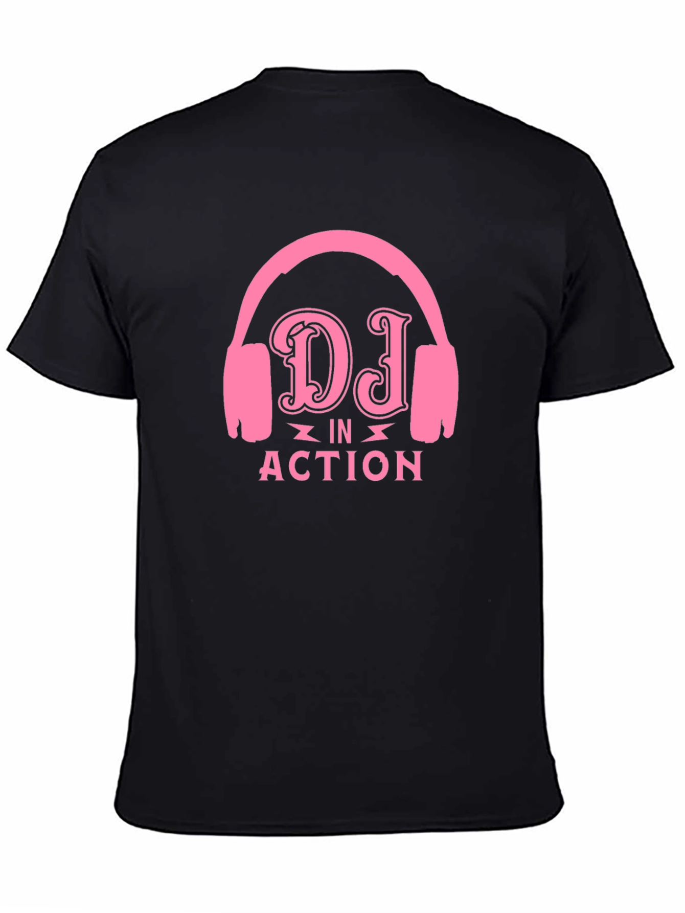 DJ in Action Graphic T-Shirt - Black Cotton Tee