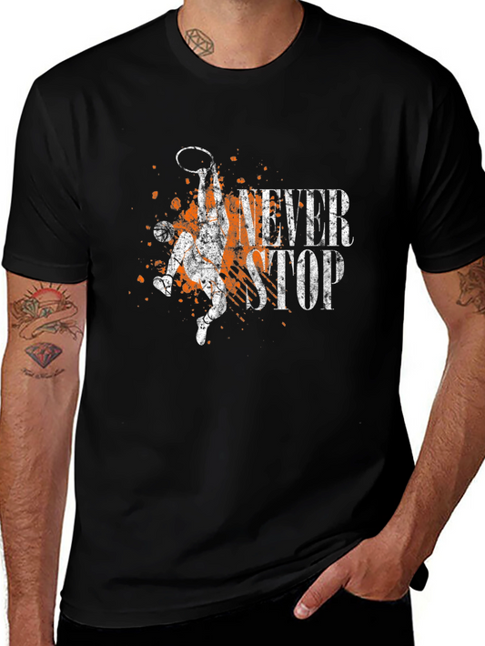 Never Stop Basketball Graphic Tee