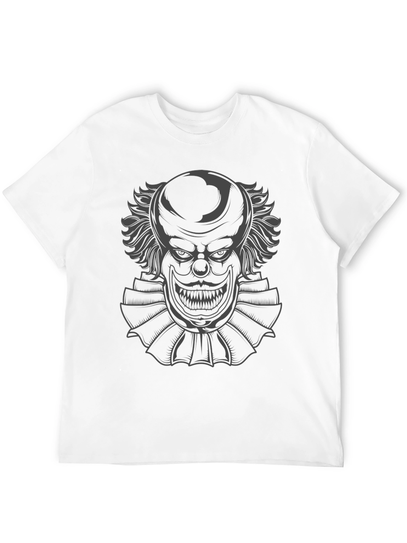 Mens Black T-Shirt with Clown Graphic