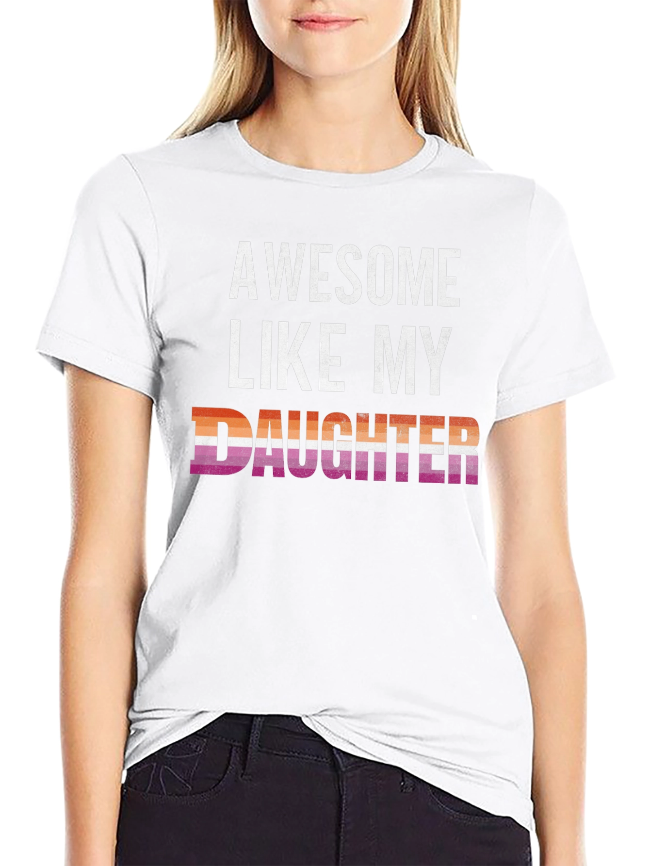 Awesome Like My Daughter Lesbian Pride T-Shirt