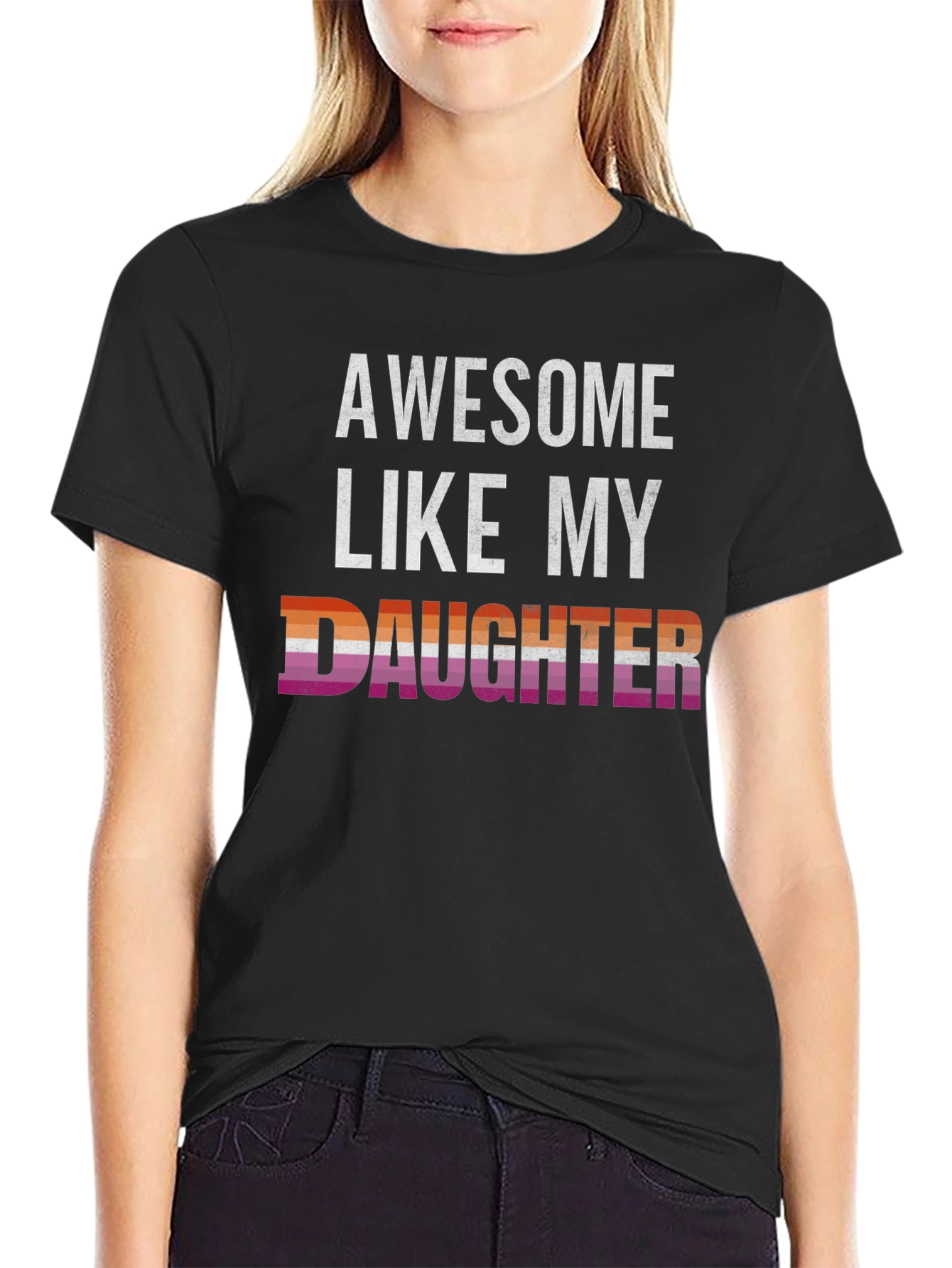 Awesome Like My Daughter Lesbian Pride T-Shirt