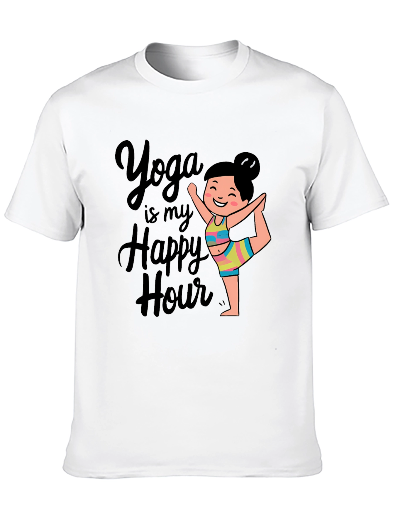 Yoga is my Happy Hour Black T-Shirt
