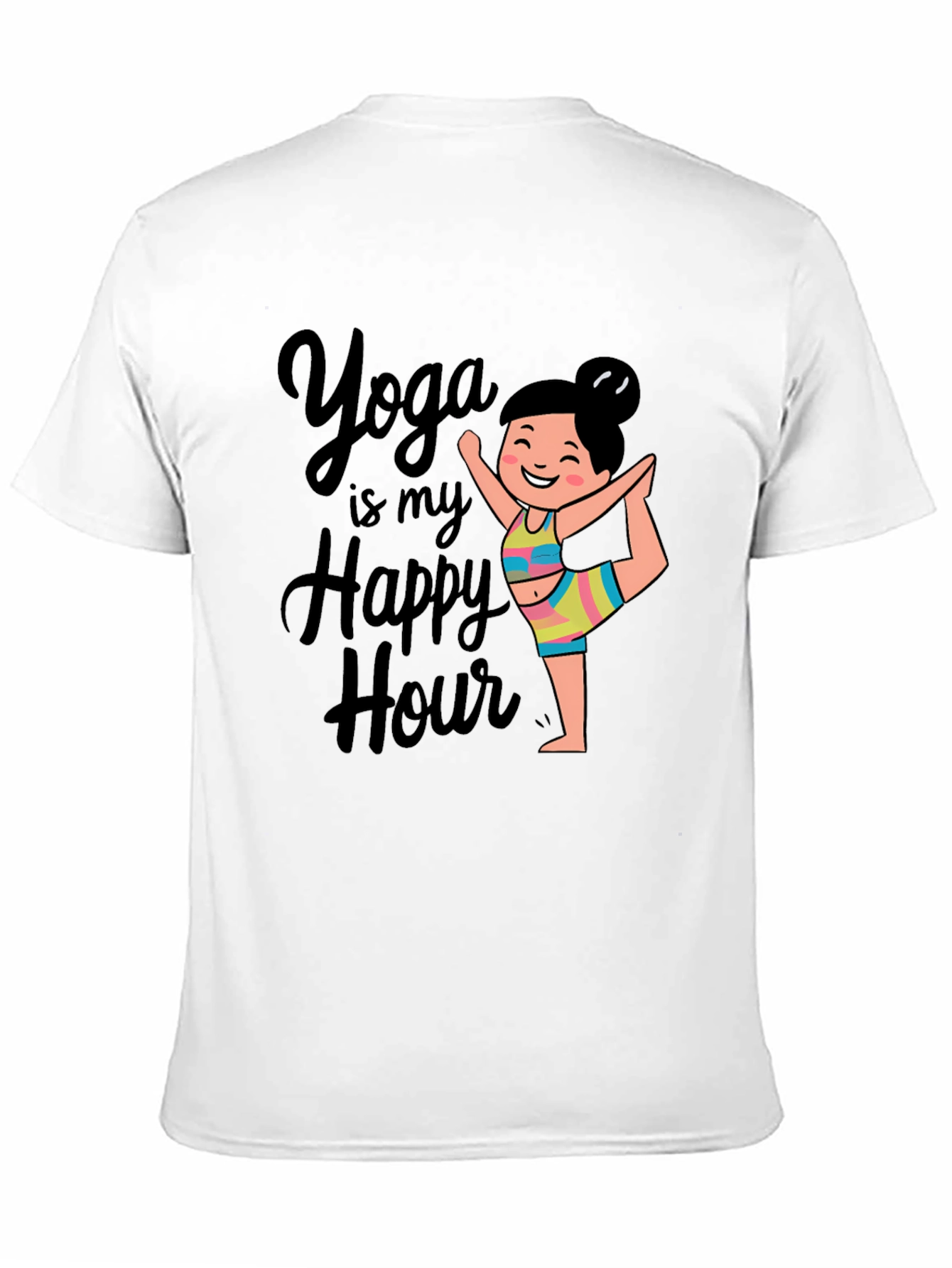 Yoga is my Happy Hour Black T-Shirt