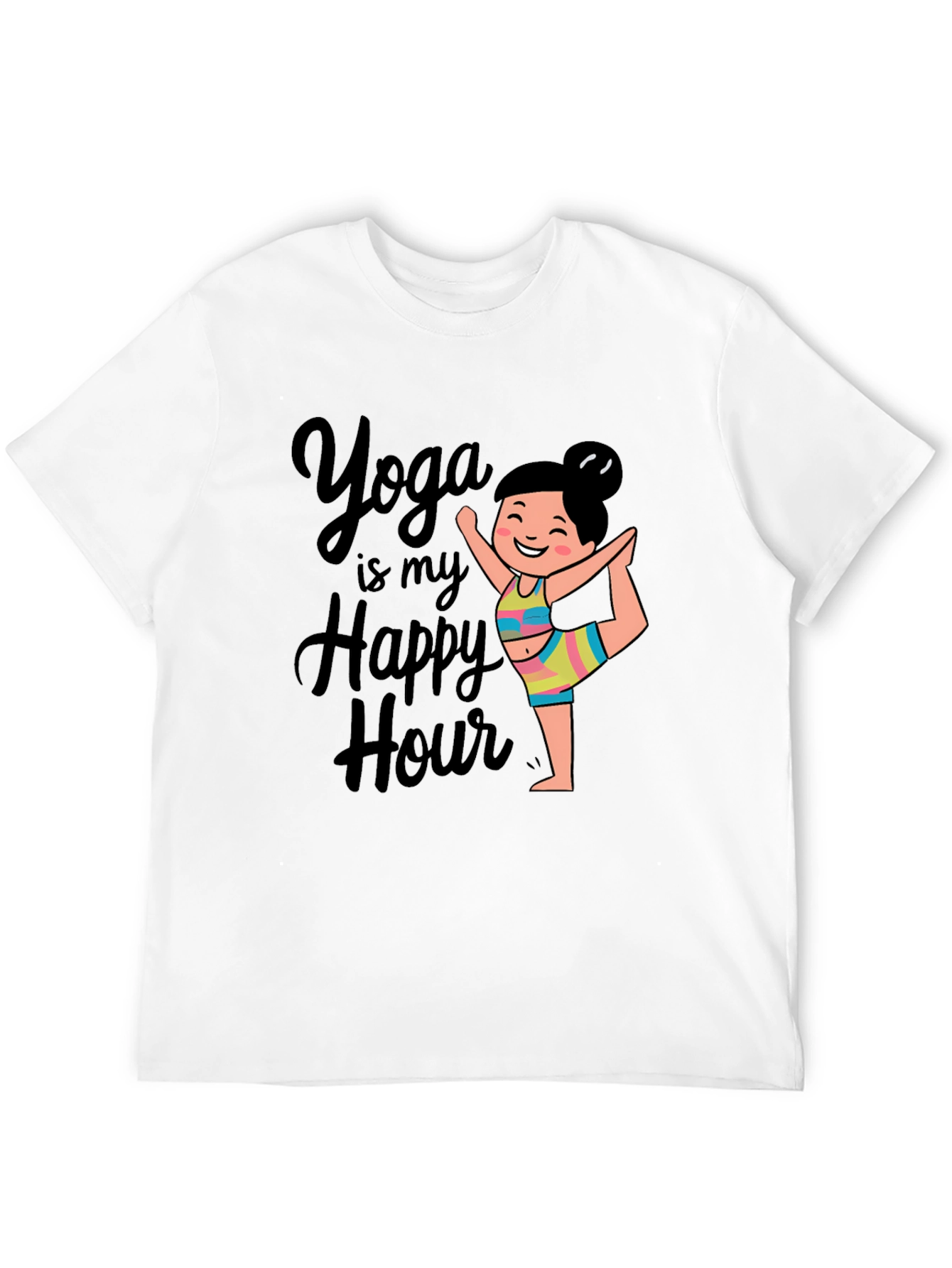 Yoga is my Happy Hour Black T-Shirt