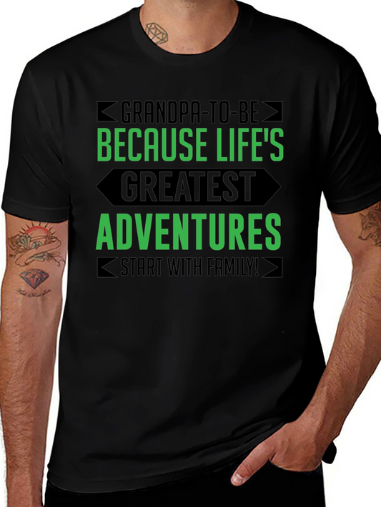 Grandpa-to-Be Graphic Tee - Family Adventure Shirt