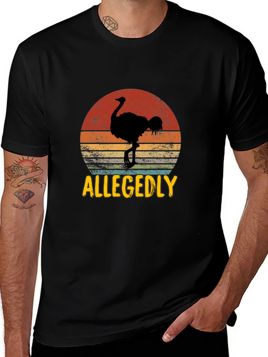 Allegedly Ostrich Retro Graphic Tee